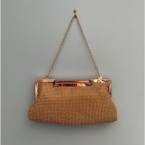 Rhinestone Purse Gold Clutch Evening Bag
